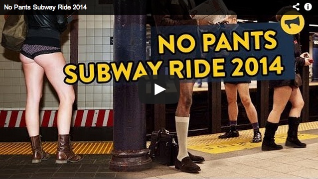 【NY発】驚きのイベント「ズボンなしで地下鉄に乗ろう」が今年も開催