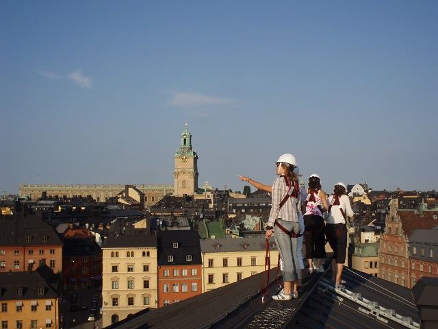 「魔女の宅急便」モデルの街ストックホルムを上から眺める屋根歩きツアー