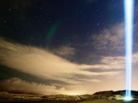 ジョンレノンを想う光　アイスランドの夜空を照らすイマジンピースタワー