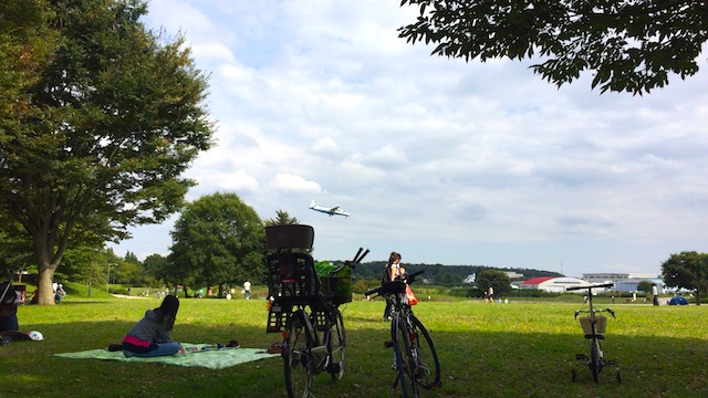 飛行機の離着陸を眺められる穴場公園。調布飛行場隣の「武蔵野の森公園」