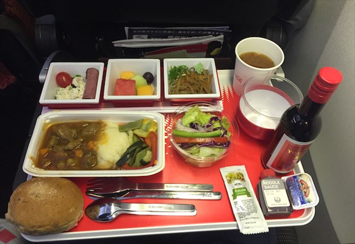 JAL国際線エコノミークラス【機内食ルポ】ニューヨーク〜成田の機内食