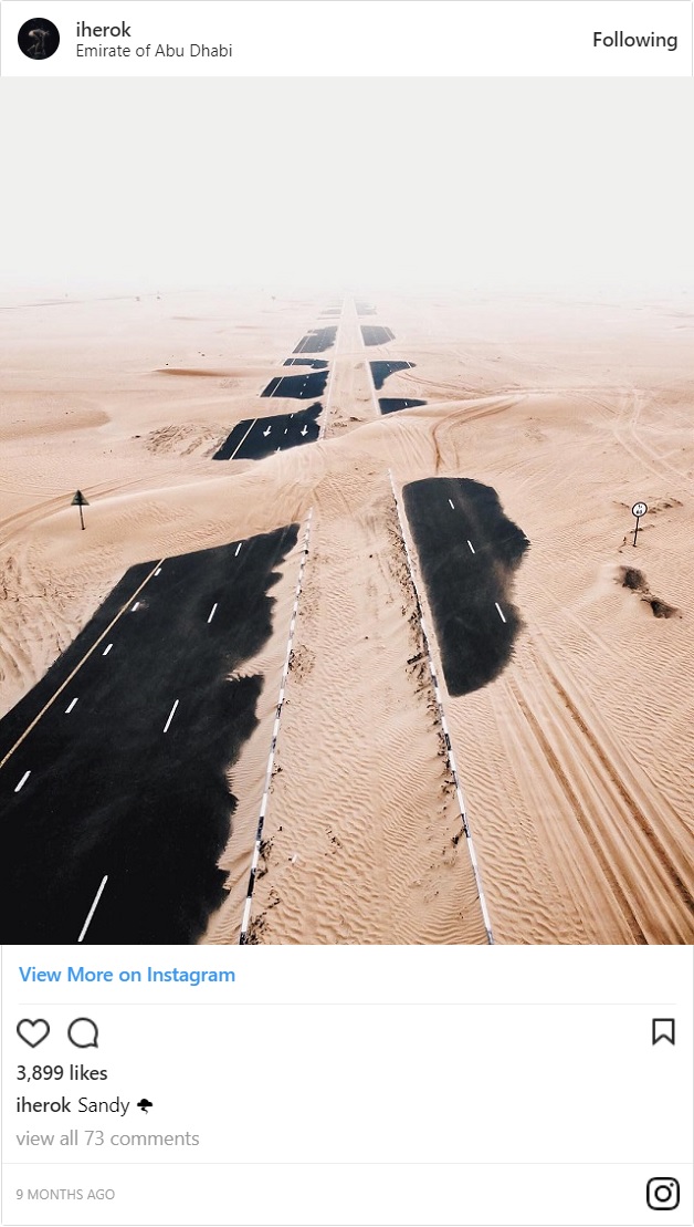 【上空からこんにちは】ドバイとアブダビの砂漠ドライブが素敵