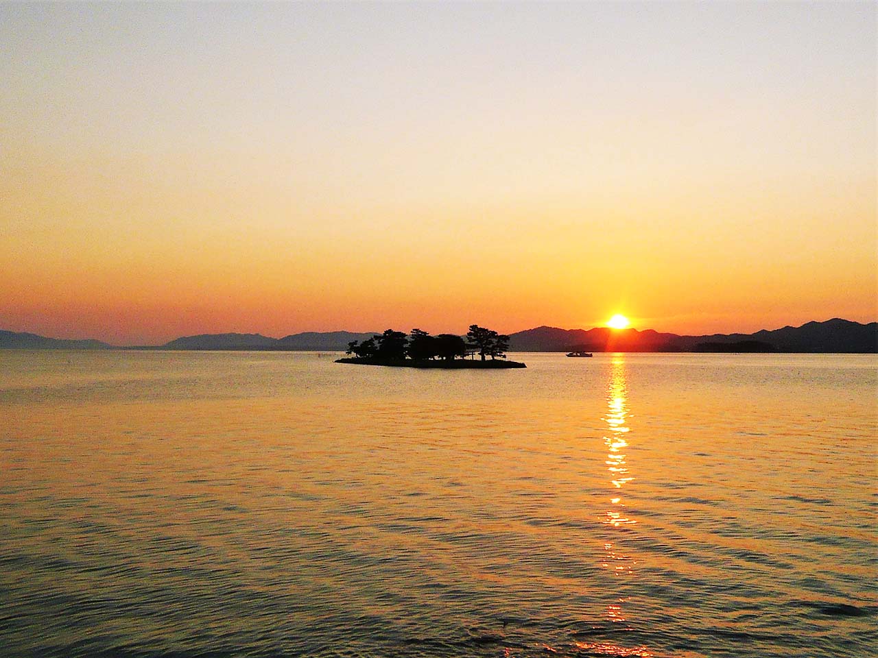 宍道湖の夕陽