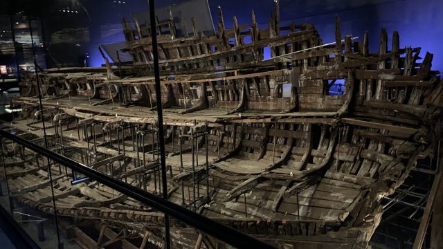 イギリス製 ビンテージ ガラスドーム Mary Rose 船-