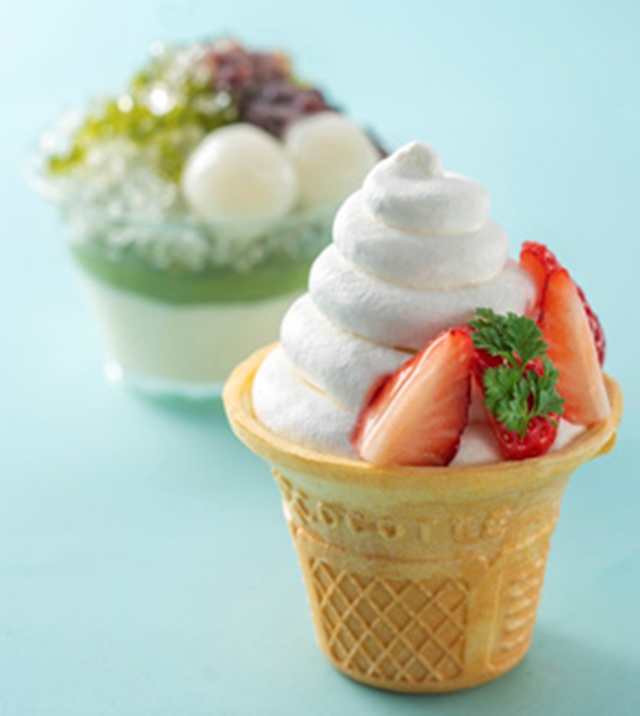 大阪新阪急ホテル【「ソフトクリームみたいな、ケーキ。」「かき氷みたいな、 ケーキ。」】