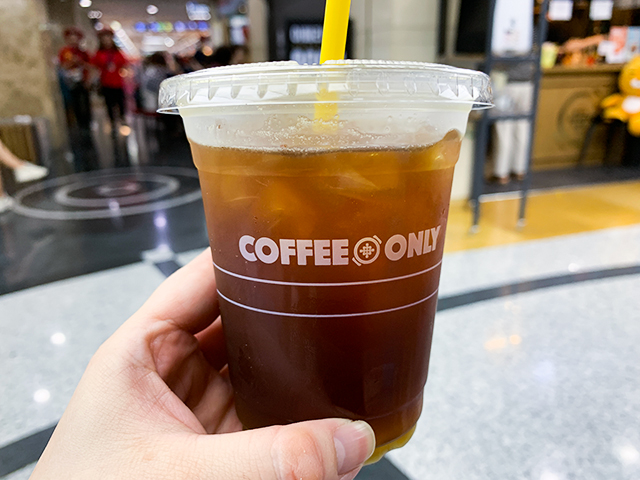 「COFFEE ONLY」で900ウォンのアメリカーノを飲んでみた
