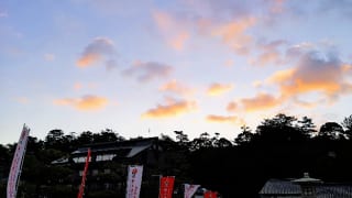 嚴島神社 朝のフェリー乗り場