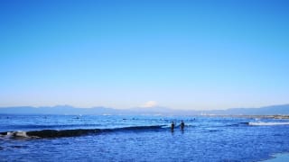 神奈川県立湘南海岸公園から見える富士山