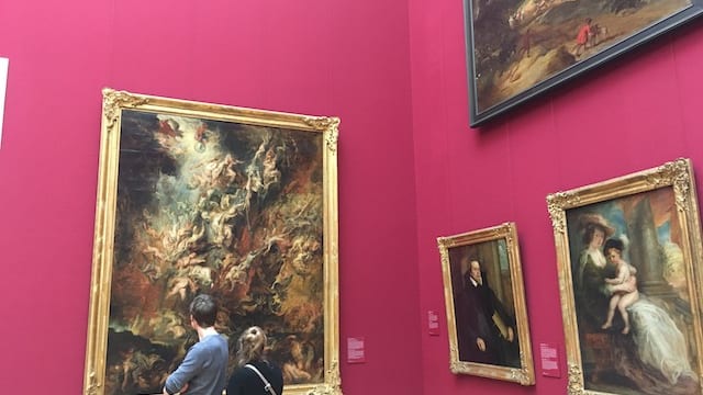 油絵昔のドイツ・ミュンヘン風景