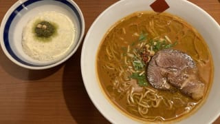 東京の中華そば ちよがみ「トリュフ・海老だしらー麺 〆のバジル・リゾットつき」