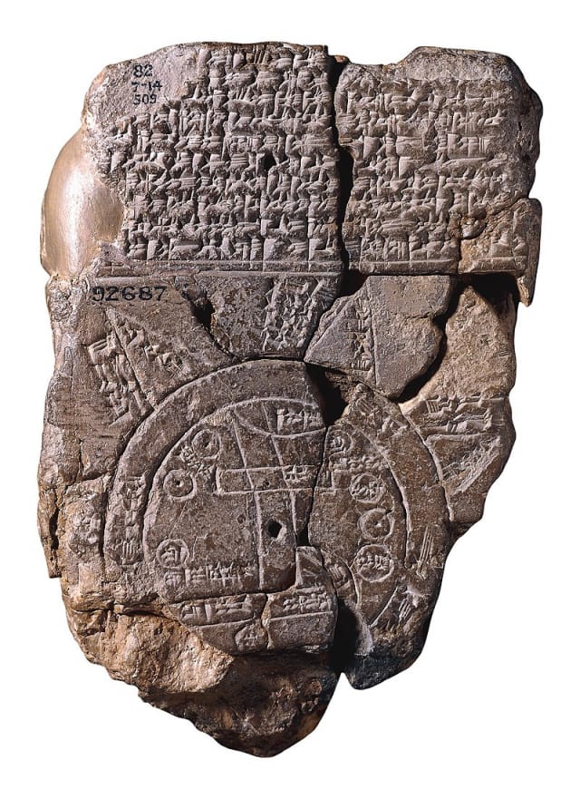 バビロニアの世界地図（紀元前600年ころ）