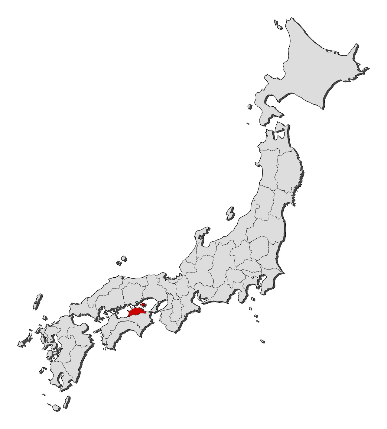 香川県の地図
