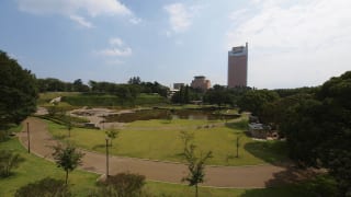 群馬県庁と前橋公園（前橋市）