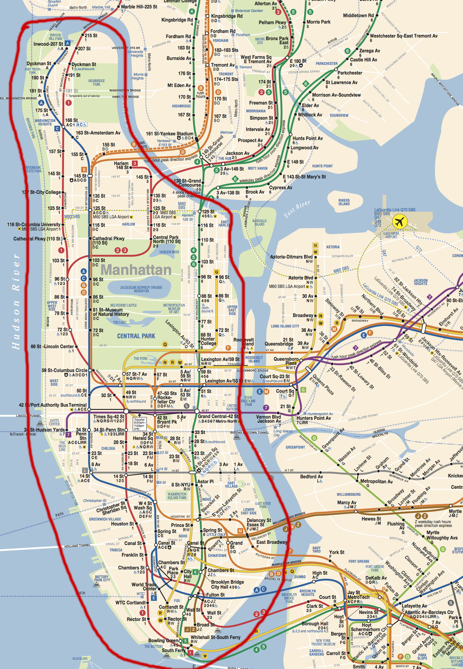 （C）MTA 地下鉄マップ