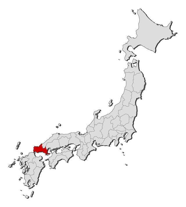 山口県の地図