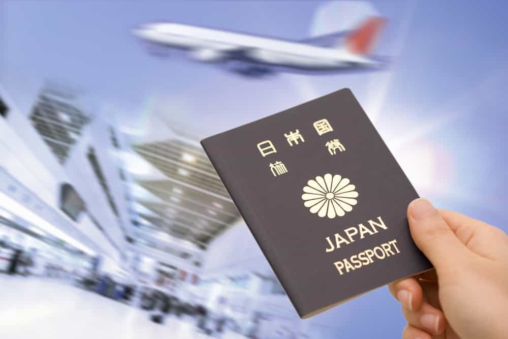 日本の紺色のパスポート