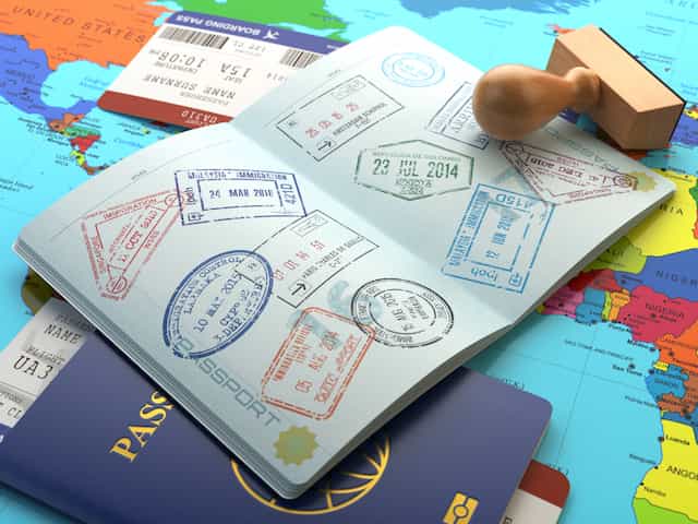 パスポートのスタンプのイメージ