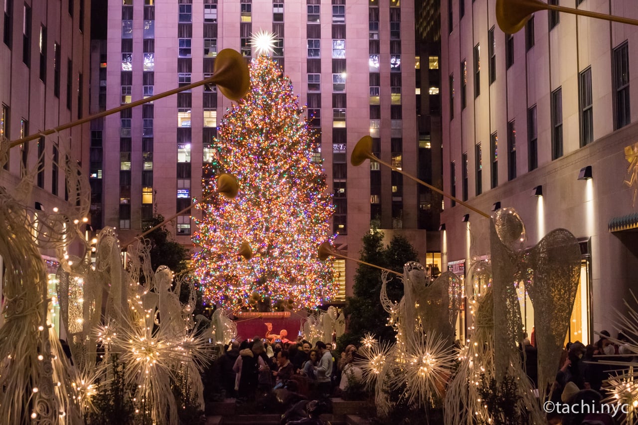 NYCロックフェラーセンター　クリスマスツリー 2021年12月2日