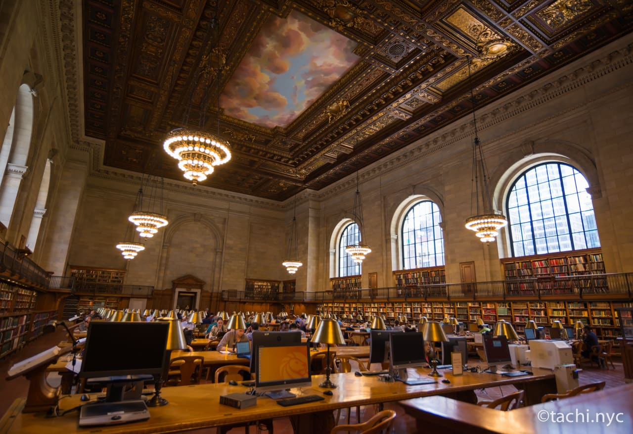 2017年5月16日　 ニューヨーク公共図書館　ローズ・メイン・リーディングルーム（Rose Main Reading Room）