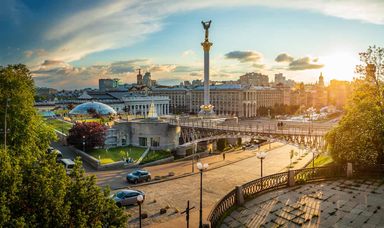 ウクライナ・キエフ独立広場