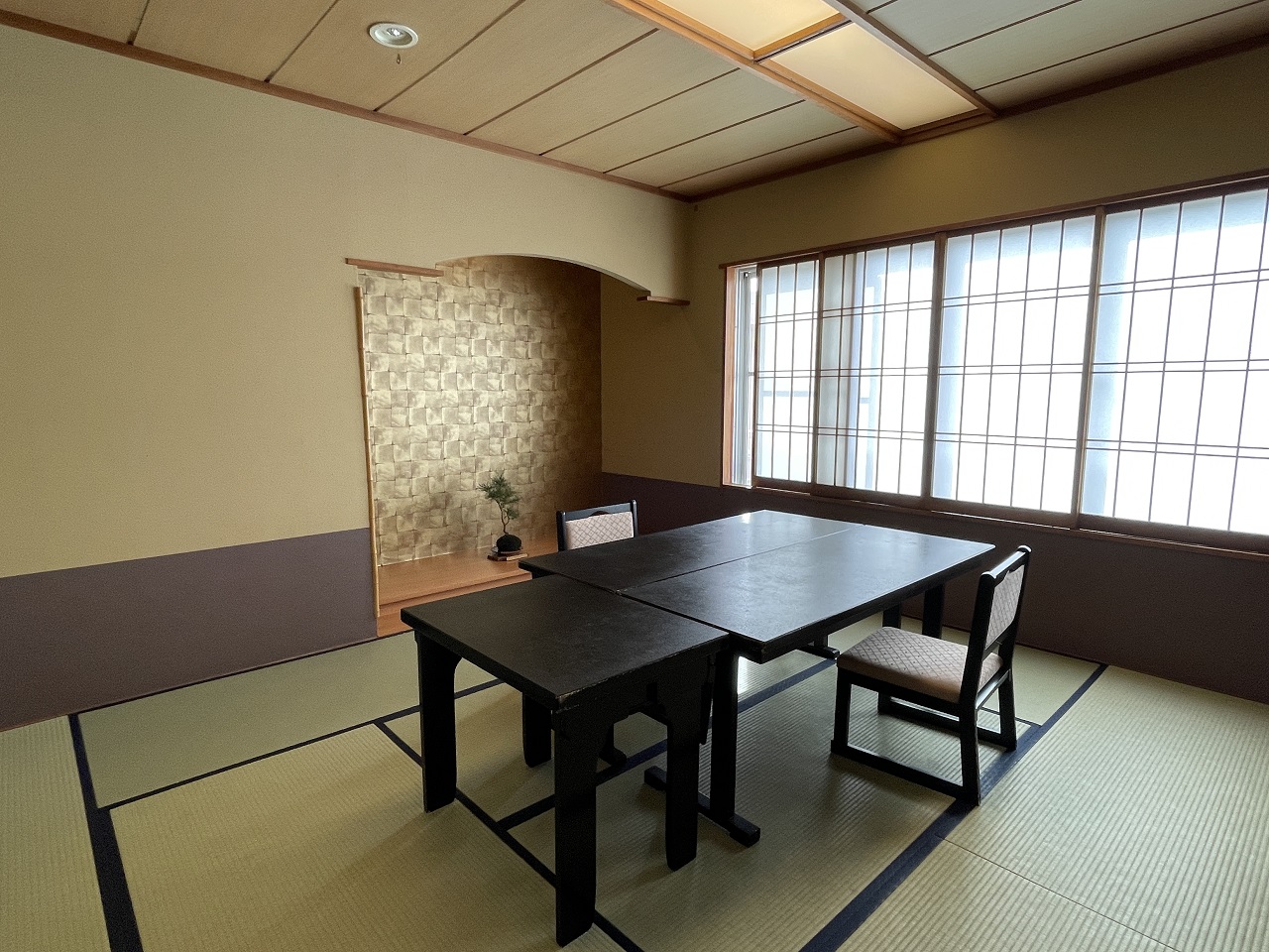 ホテル八田の夕食用の個室