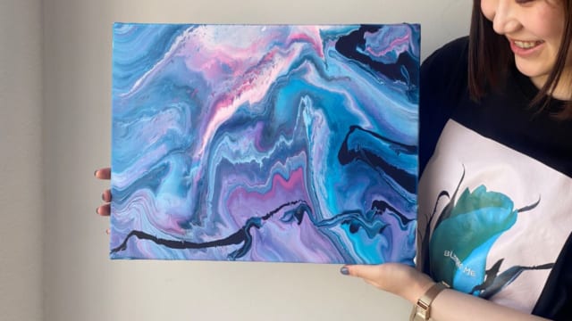 油絵スイス人の友人が描いてくれました