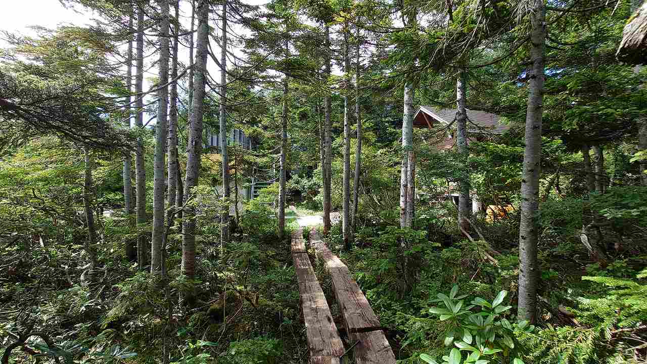 避難小屋へ