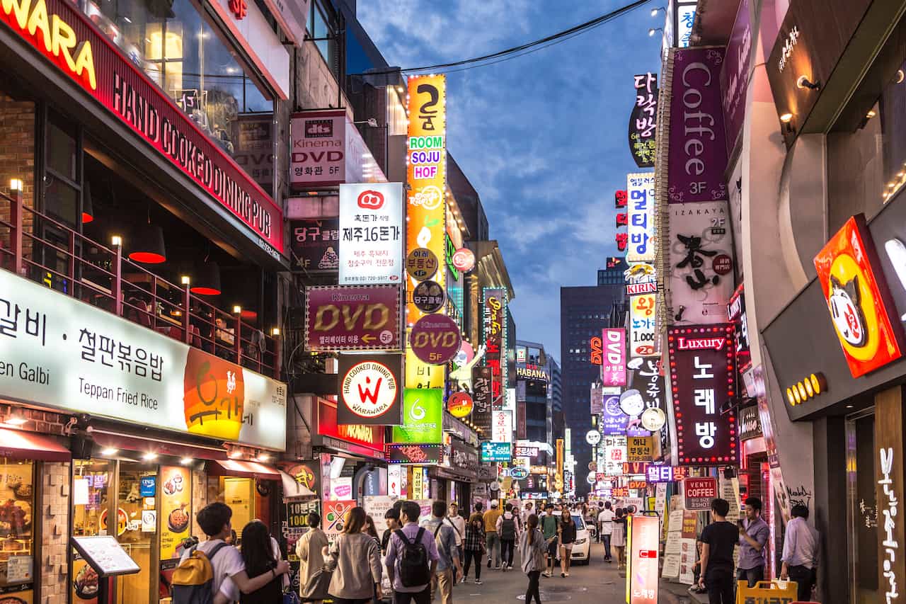 韓国ソウルの街並み