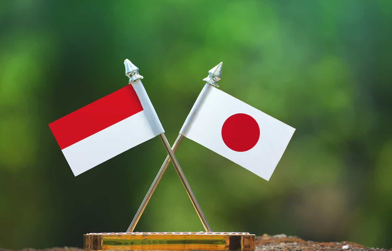 インドネシアと日本の国旗