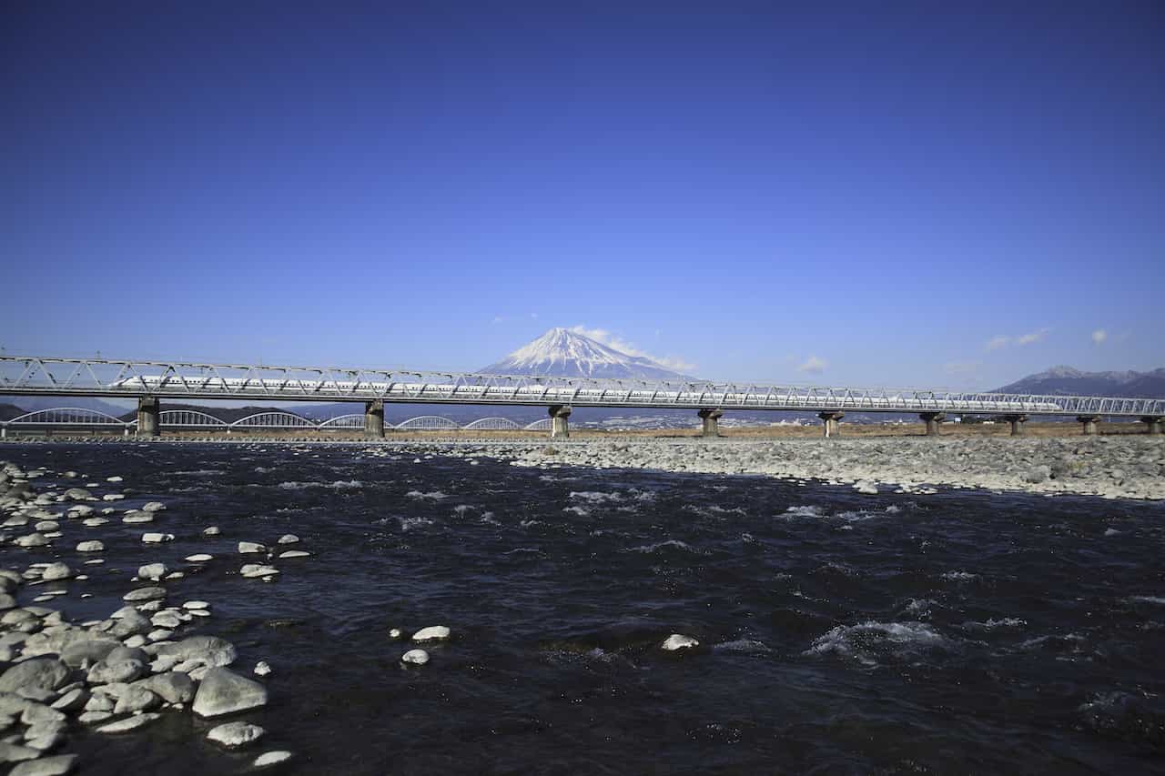 富士山と富士川と新幹線