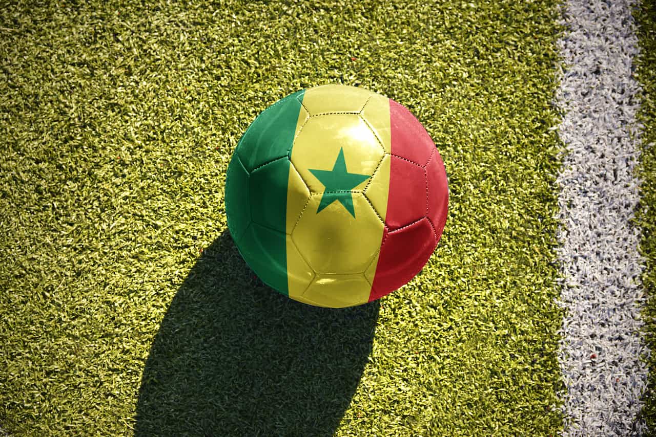 セネガル国旗色のサッカーボール