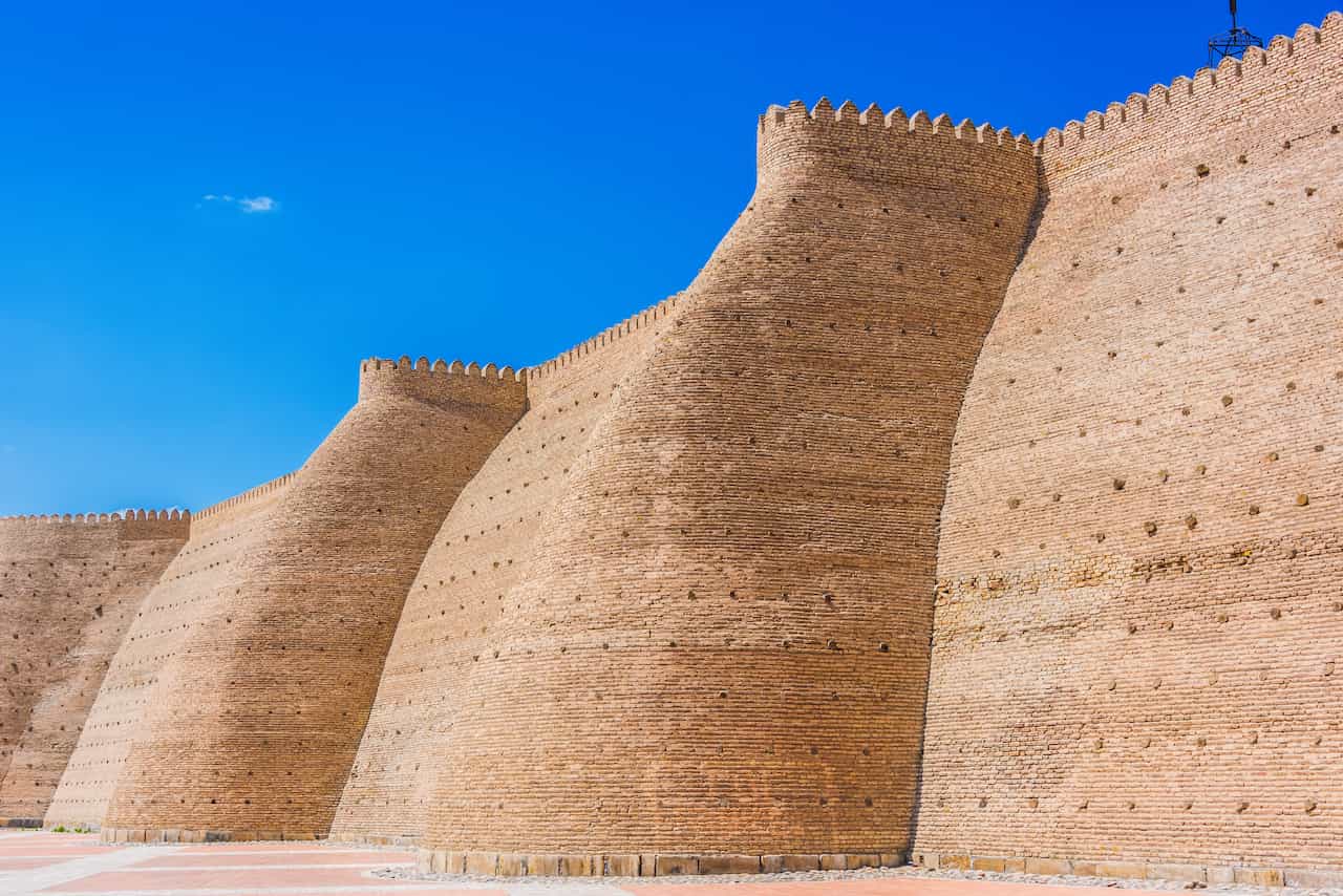 ウズベキスタン・アルク城の城壁