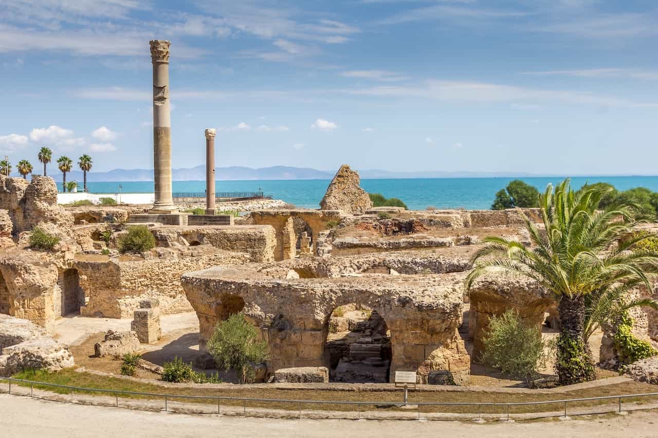 チュニジア・チュニジア・カルタゴ遺跡の風景