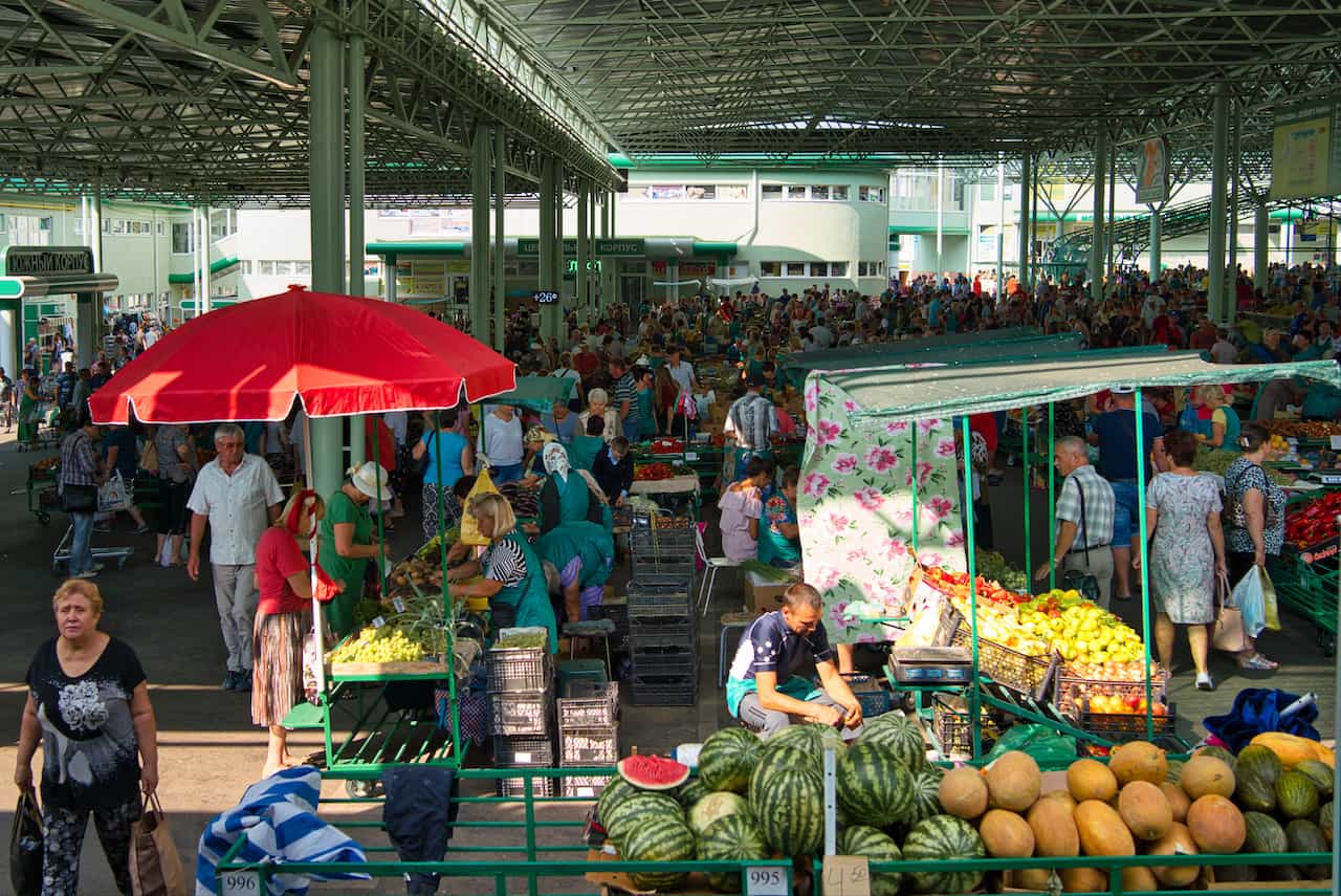 モルドバ・ティラスポルの市場