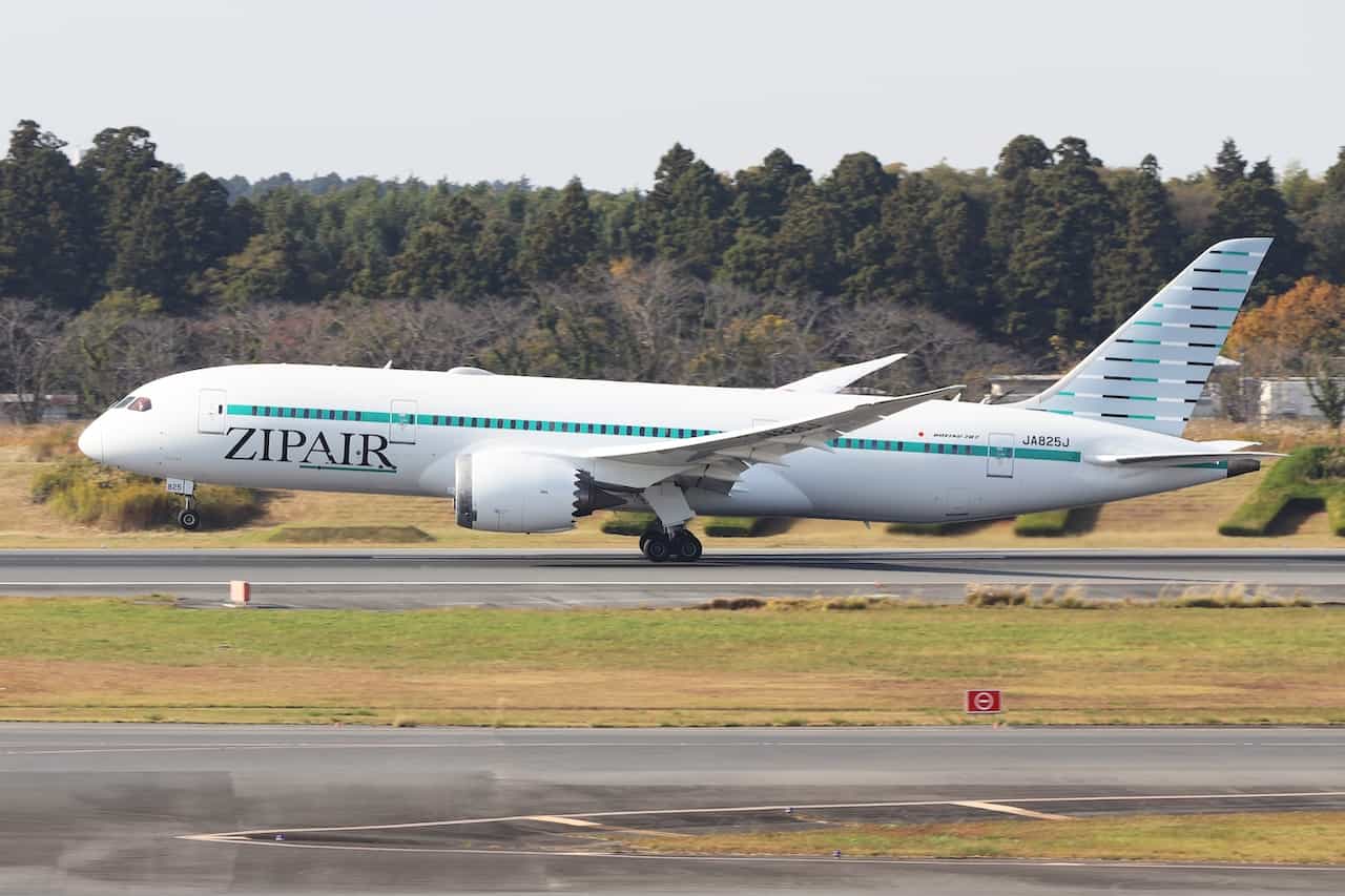 ZIPAIR航空機のイメージ