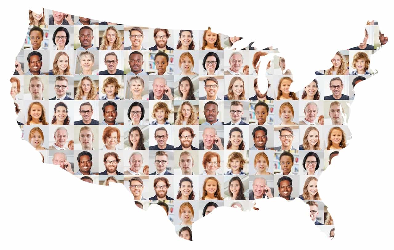 アメリカの人口のイメージ