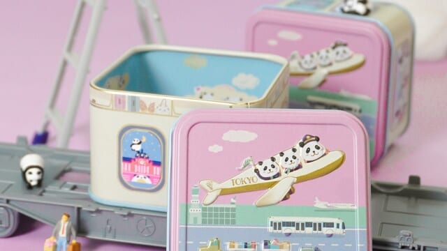 羽田空港限定クッキー缶】パンダがいっぱい「パンダ飛行機缶」登場