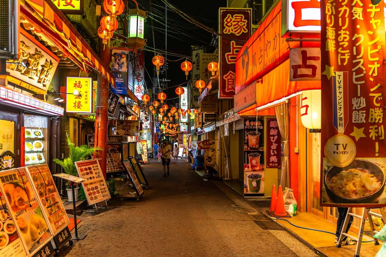 横浜中華街の夜景