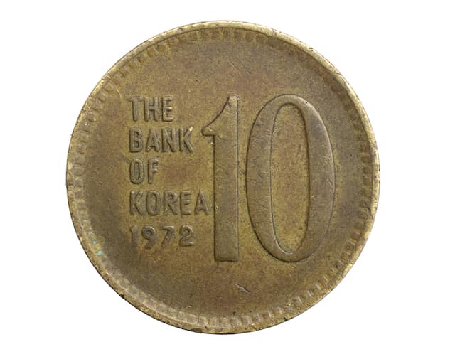 韓国　10ウォン　コイン