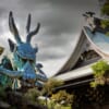 江島神社（神奈川県藤沢市）龍神のアップ