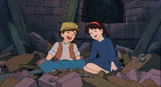 このシーンで大きな笑いが起こりました © 1986 Studio Ghibli