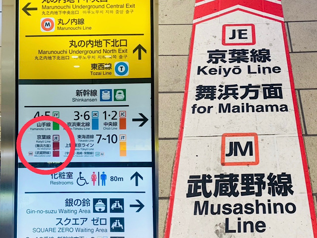 東京駅案内板の例