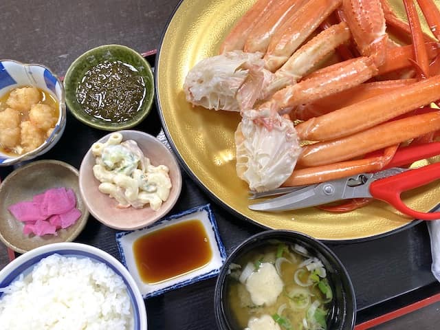 道の駅 越前　かねいち食堂 越前産紅ずわい蟹定食　3,600円