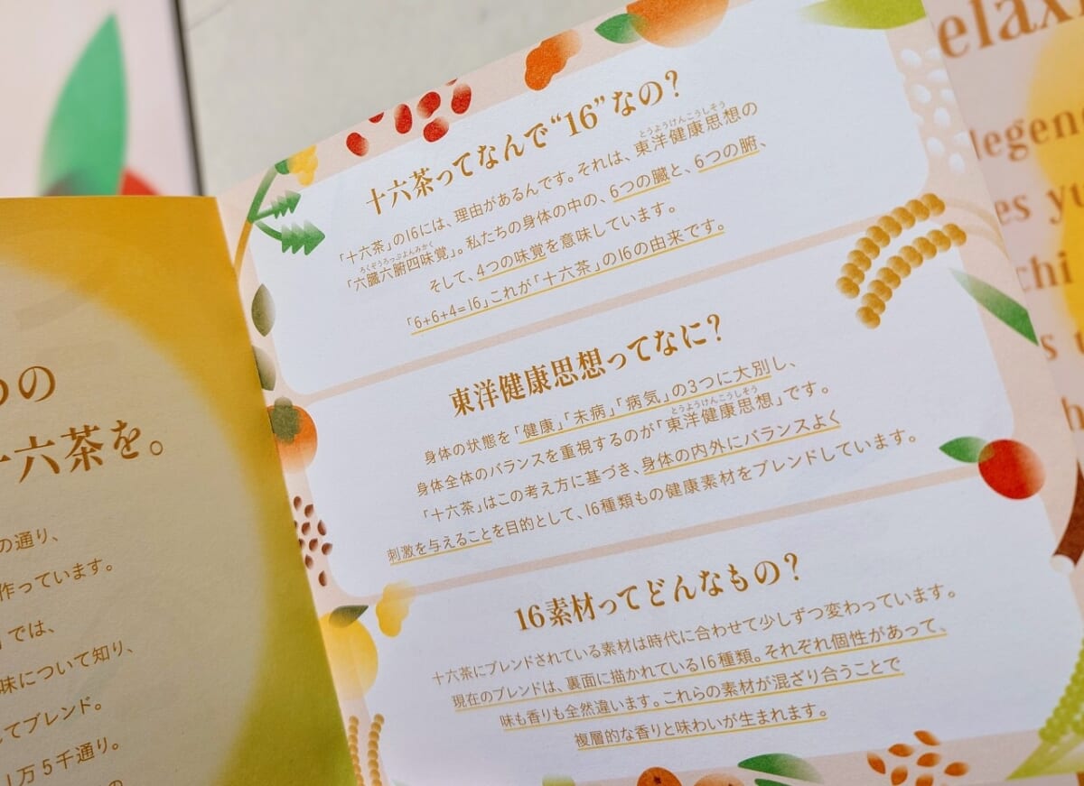 東京都渋谷区・十六茶 presents 「16CHA FOR YOU」パンフレット
