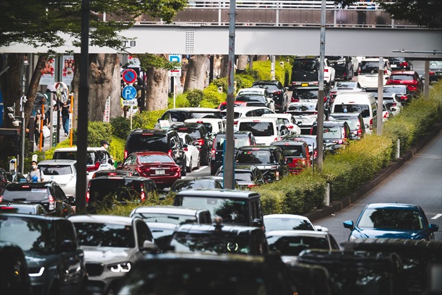 お盆　大渋滞