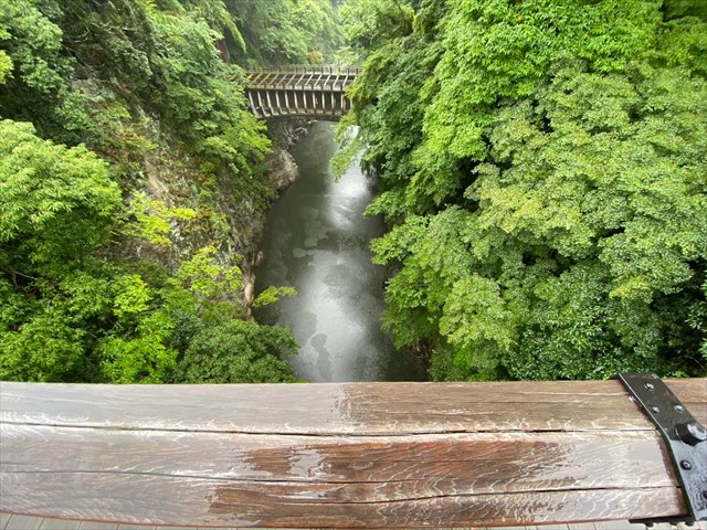 猿橋　上から見た桂川