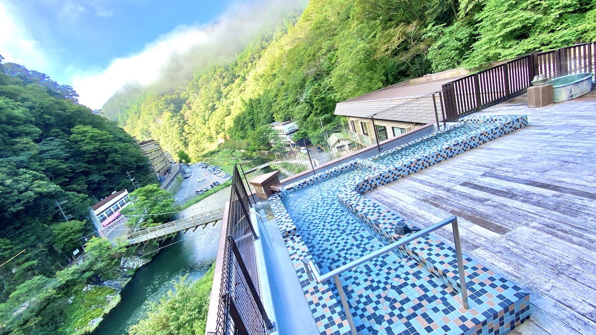 湯原温泉 八景　空の湯　貸切露天風呂