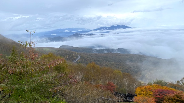 栃木県　日光　天空回廊　キスゲ平園地　霧降高原　展望台からの下界　雲海