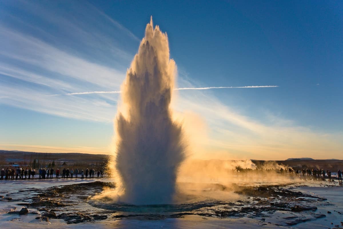 アイスランド　ゲイシールの間欠泉　Geysir Geothermal Area