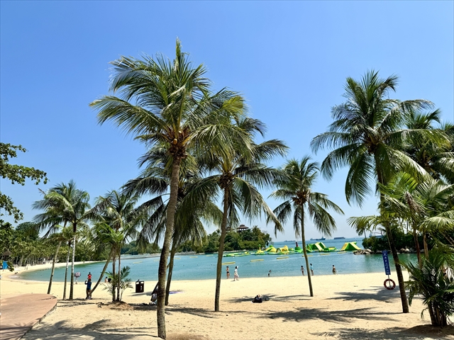 セントーサ島のビーチ